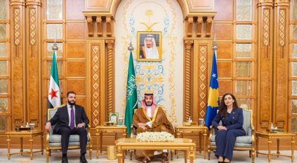 لقاء ثلاثي يجمع ولي العهد والشرع ورئيسة كوسوفا في الرياض