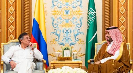 ولي العهد يلتقي رئيس جمهورية كولومبيا