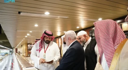 وزير الأوقاف السوري يزور مجمع الملك فهد لطباعة المصحف الشريف