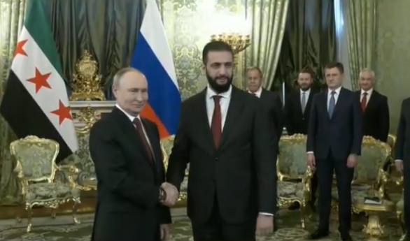 الشرع في روسيا.. وبوتين: مستعدون لإنجاز مشاريع مشتركة