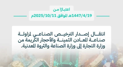 بدء العمل بتعديلات نظام المعادن الثمينة والأحجار الكريمة