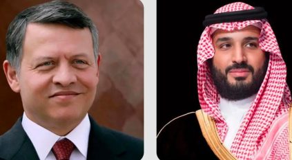 ولي العهد يستعرض هاتفيًا المستجدات الإقليمية مع ملك الأردن
