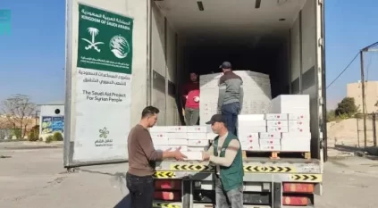 سلمان للإغاثة يوزع 1,157 كرتون تمر في دمشق