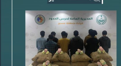 القبض على 10 مقيمين لتهريبهم 180 كيلو قات في عسير