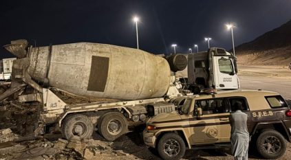 ضبط مقيم لوث التربة بتفريغ مواد خرسانية في المدينة المنورة