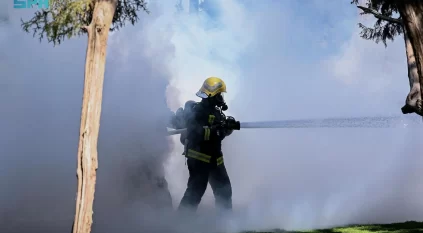 مدني الباحة ينفذ فرضية “حريق في غابة رغدان”