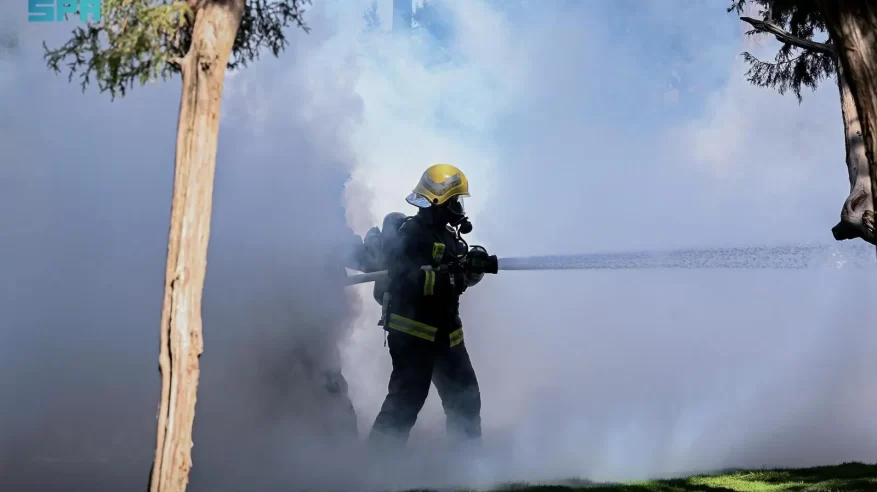 مدني الباحة ينفذ فرضية “حريق في غابة رغدان”
