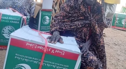 سلمان للإغاثة يوزّع 1500 سلة غذائية بولاية شمال كردفان السودانية