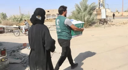 سلمان للإغاثة يوزّع 700 سلة غذائية في دير الزور بسوريا