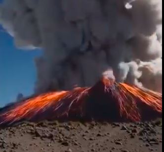 شاهد.. لحظة ثوران بركاني ضخم في إثيوبيا