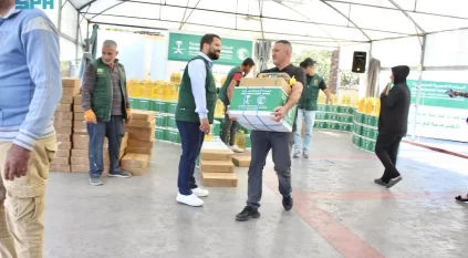 سلمان للإغاثة يوزّع 938 سلة غذائية و938 كرتون تمر في بيروت