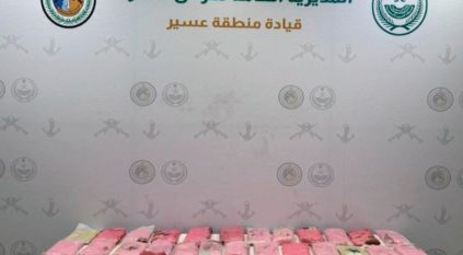 حرس الحدود يحبط تهريب 59 كجم من الحشيش المخدر بعسير