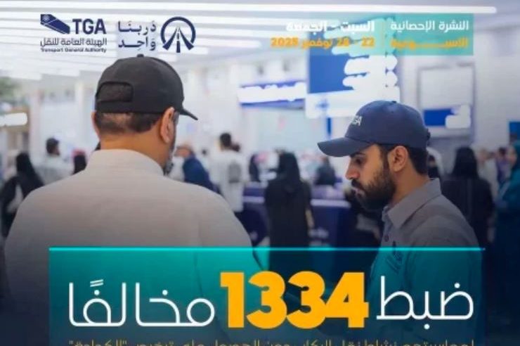 هيئة النقل: ضبط 1334 مخالفًا لممارستهم نشاط نقل الركاب دون ترخيص