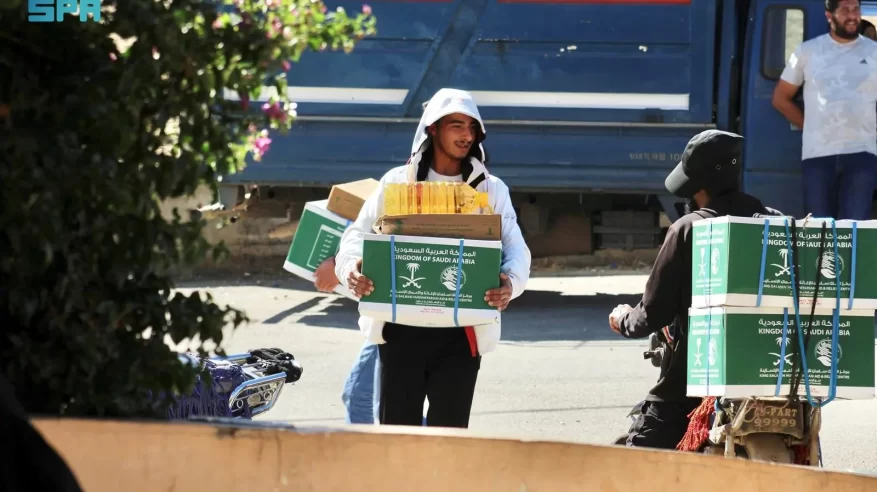 سلمان للإغاثة يوزّع 848 سلة غذائية في وادي خالد بلبنان