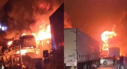 اليابان.. مقتل وإصابة 27 شخصاً في تصادم مروع بين 50 سيارة