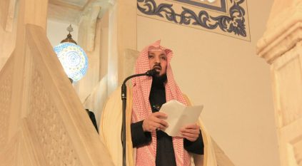 المعيقلي يلقي خطبة الجمعة في جامع مصطفى باشا بالعاصمة المقدونية