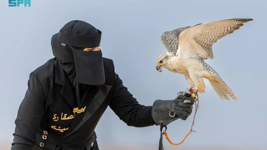 أمينة العنزي.. صقّارة سعودية توثق تجربتها في تربية وتدريب الصقور