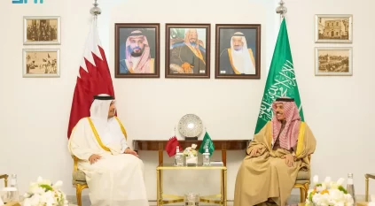 وزير الخارجية ونظيره القطري ويرأسان اجتماع اللجنة التنفيذية للمجلس التنسيقي بين البلدين