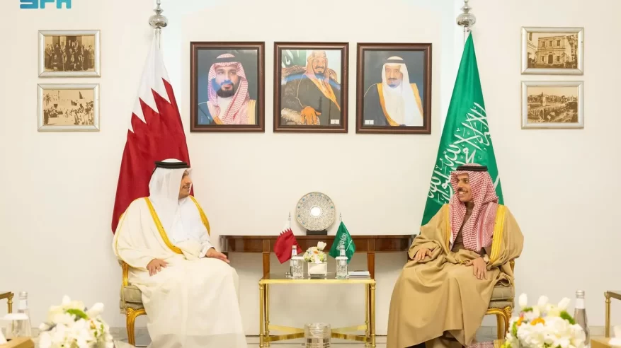 وزير الخارجية ونظيره القطري ويرأسان اجتماع اللجنة التنفيذية للمجلس التنسيقي بين البلدين