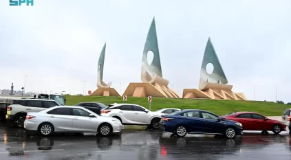 لقطات توثق هطول أمطار غزيرة على الشرقية