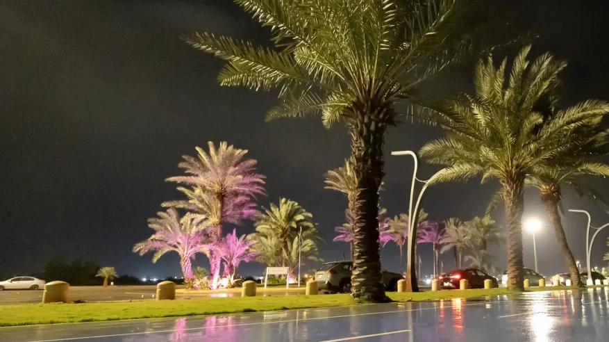 لقطات لأمطار أملج الليلية