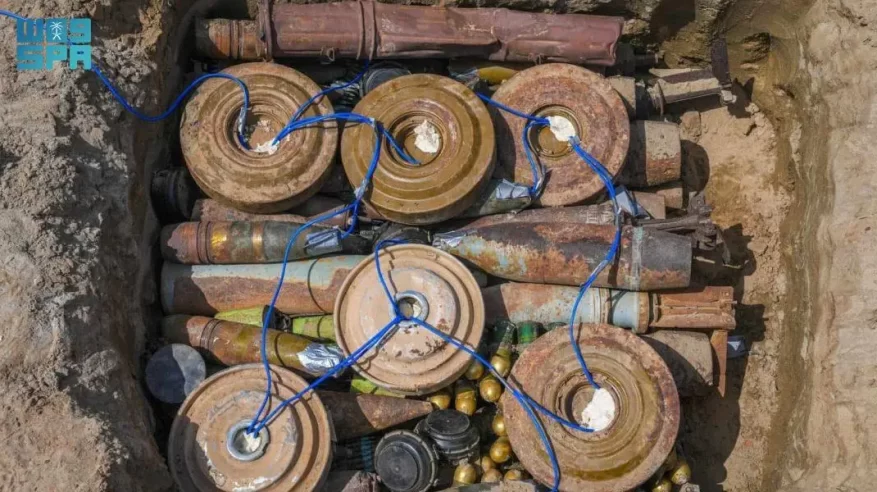 مسام ينزع 924 لغمًا من الأراضي اليمنية خلال أسبوع