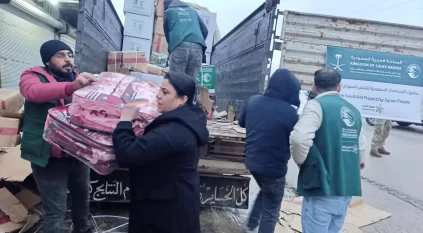سلمان للإغاثة يوزّع 560 بطانية على الأسر النازحة في حلب