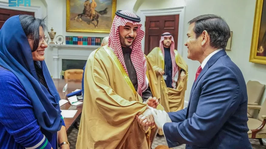 خالد بن سلمان يلتقي وزيري الخارجية والحرب لدى أمريكا والمبعوث الأمريكي الخاص للشرق الأوسط