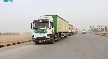 وصول قافلة إغاثية سعودية إلى محافظة مأرب باليمن
