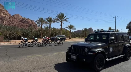 القوات الخاصة للأمن والحماية تنفذ مهامها في سباق طواف العلا 2026