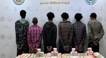 ضبط 6 إثيوبيين لتهريبهم 31 كجم حشيش و22,500 قرص مخدر بعسر