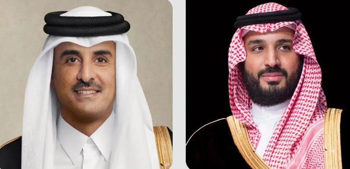 ولي العهد وأمير قطر يستعرضان هاتفيًا العلاقات الأخوية ويبحثان تطورات الأحداث