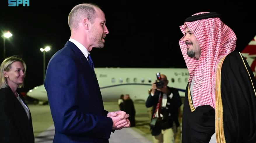 ولي عهد بريطانيا يصل إلى محافظة العلا