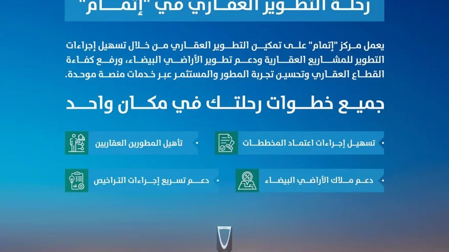 تعرف على خدمات مركز إتمام لدعم وتنظيم رحلة التطوير العقاري