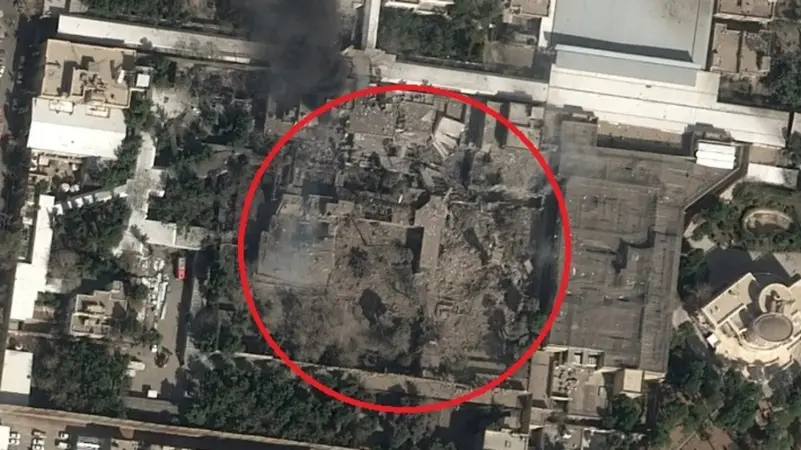 صور فضائية توثق تضرر مقر خامنئي في طهران