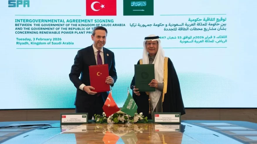 السعودية وتركيا توقعان اتفاقية لمشروعات محطات كهرباء من الطاقة المتجددة