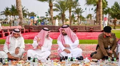 أمير جازان ونائبه يشاركان قادة ومنسوبي القطاعات الأمنية إفطارهم الرمضاني