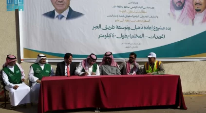 السعودي لتنمية وإعمار اليمن يبدأ مرحلة جديدة من مشروع طريق العبر بمأرب