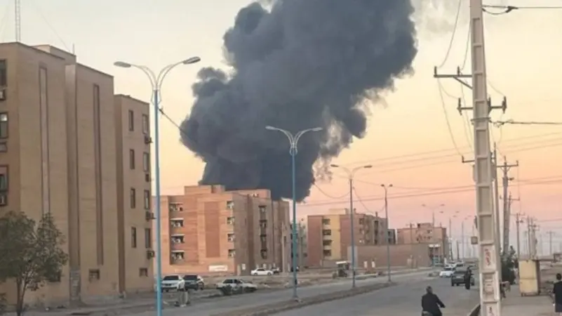 اندلاع حريق في مجمع صناعي جنوب إيران