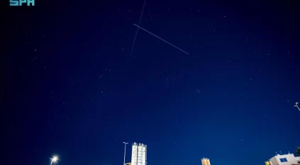 تقاطع مساري محطتي الفضاء الدولية والصينية في سماء الشمالية