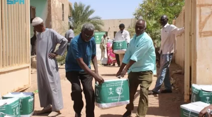 سلمان للإغاثة يوزّع 590 سلة غذائية في الخرطوم 