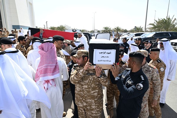 الكويت تشيّع شهيدي الواجب ضحايا العدوان الإيراني