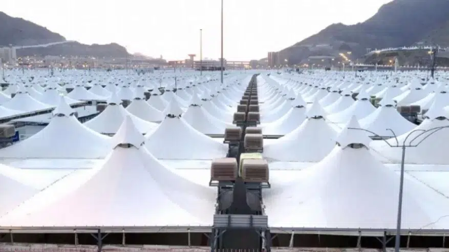 الحج والعمرة: مقاعد حجاج الداخل في أبراج منى كاملة العدد