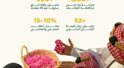 ريف السعودية: قطاع الورد يسجّل نموًا بأكثر من 15% سنويًا