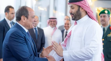 الرئيس المصري يغادر جدة وولي العهد في مقدمة مودعيه