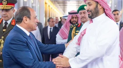 الرئيس المصري يغادر جدة وولي العهد في مقدمة مودعيه