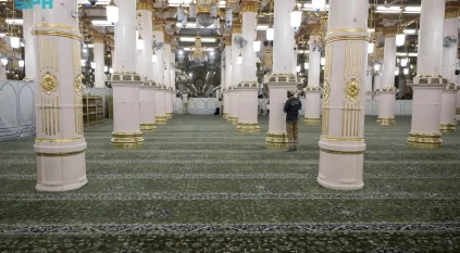 منظومة متكاملة للعناية بسجاد المسجد النبوي تواكب كثافة المصلين في رمضان