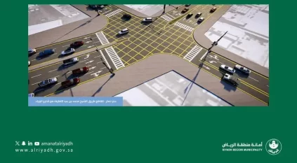 بدء المعالجة الهندسية لتقاطع طريق الشيخ محمد بن عبداللطيف في حي نمار بالرياض