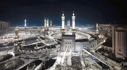 إضاءة المسجد الحرام.. تحول تاريخي من القناديل إلى الكهرباء
