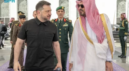 رئيس أوكرانيا يغادر جدة
